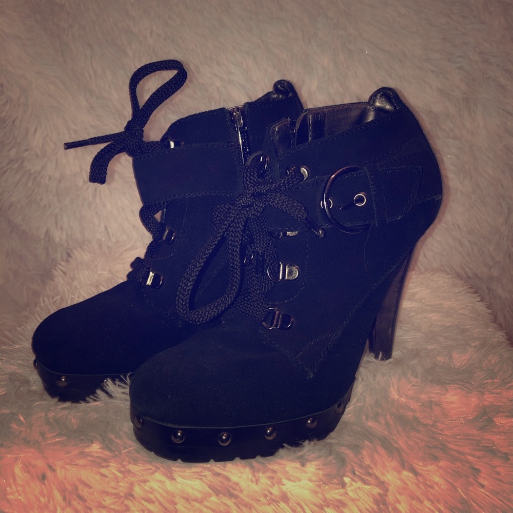 Black ankle boots
